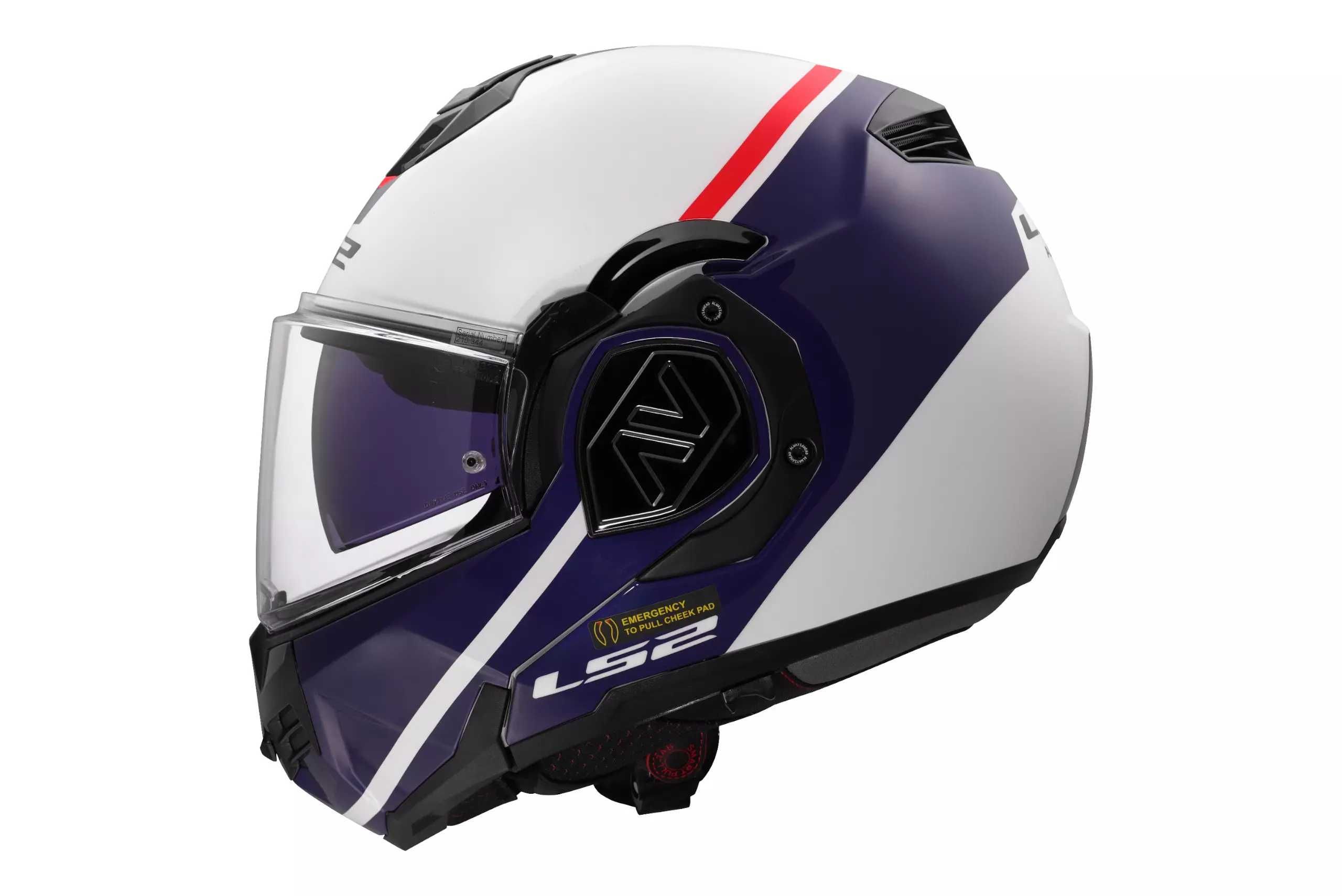 Каска LS2 Advant Swipe White Blue