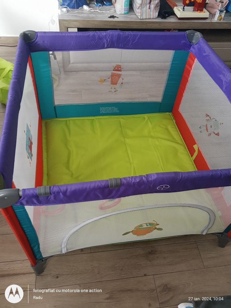 Tarc de joaca pentru bebelusi si copii Juju Discovery, 100x100 cm, sal