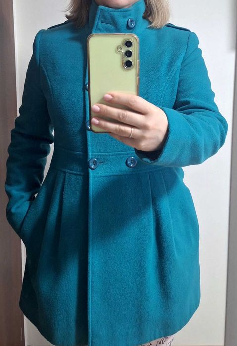 PALTON de iarna, verde