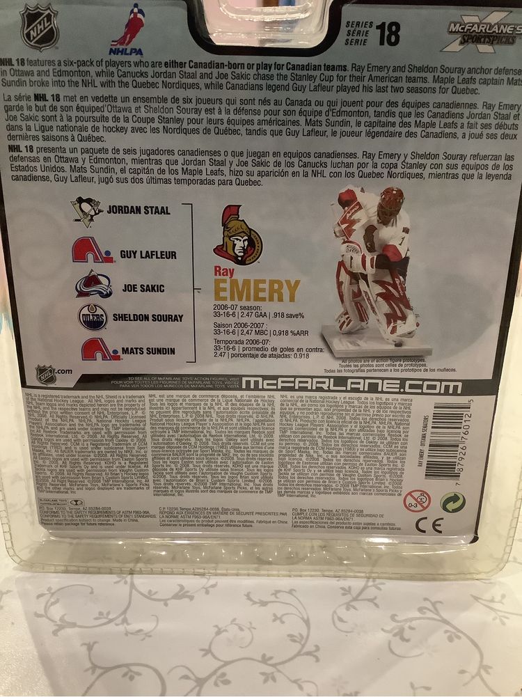 Колекционерска фигурка NHL Rey Emery Неотваряна!
