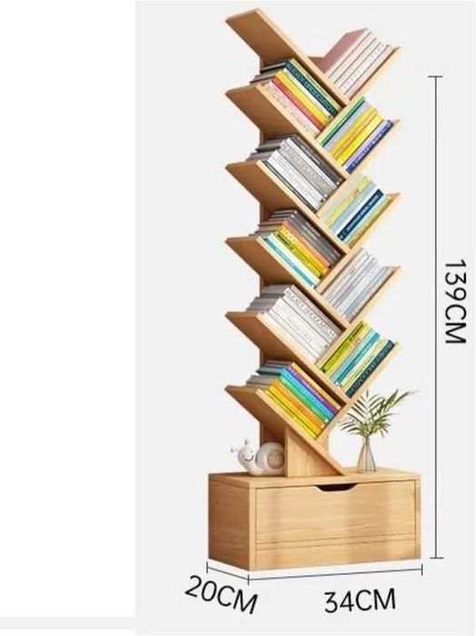 Книжная полка, напольный книжный шкаф в стиле ретро