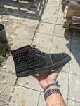 Louboutin High Top Black Suede (mărimi: 44)