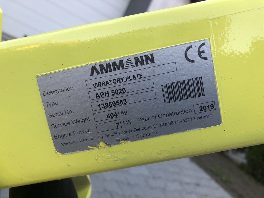 Placa Compactoare AMMANN APH 5020 de 404 Kg Fabricatie 2019