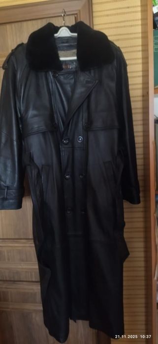 Продам кожаный мужской плащ