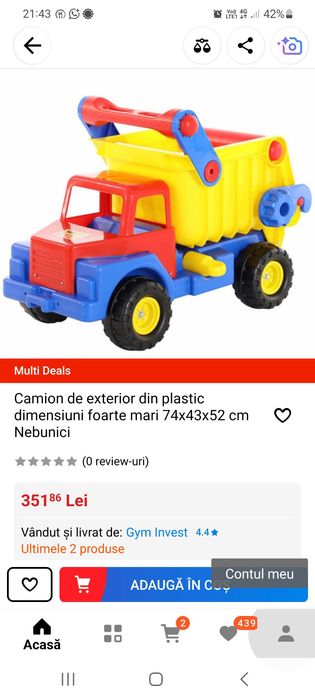 Masinuta Truck  gigant Wader