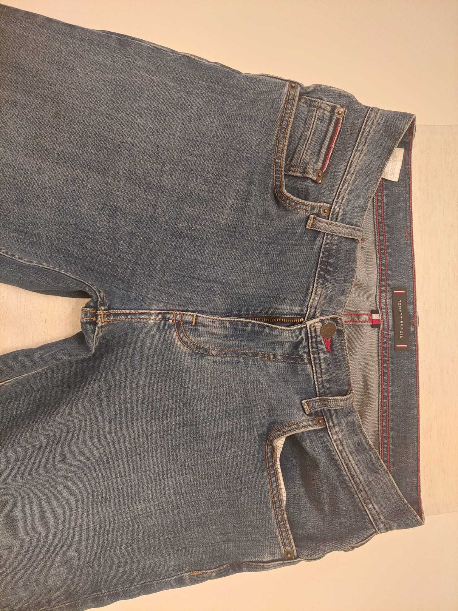 Blue jeans Tommy Hilfiger straight fit adolescent baiat