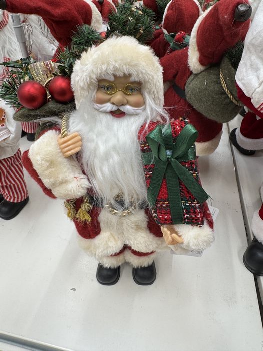 Mos craciun 30 cm gri