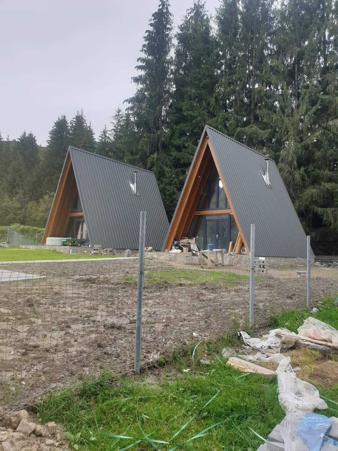 Cabana tip A Frame si casa din structura de lemn de vanzare la comanda