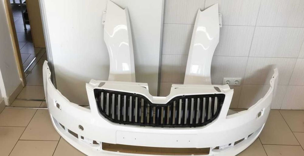 Bara+Aripa Fata Dreapta & Stanga Skoda Octavia 3 III 13-17 (LB9A Alb)