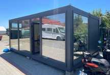 Container birou containere vitrina santier paza teava metalica neagra