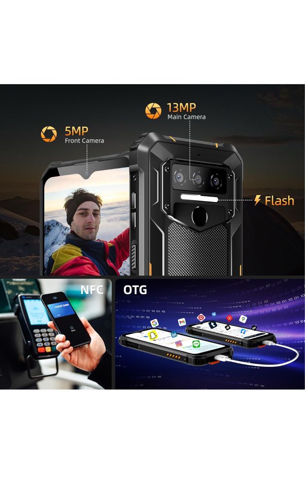 Oukitel WP23 Pro 16GB RAM + 128GB- Negru/ Nou,sigilat