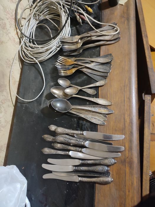 Ложки вилки приборы мельхеор