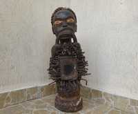 Statueta africana Nkishi |Bakongo |Congo |Piesa Veche de Muzeu -UNICAT