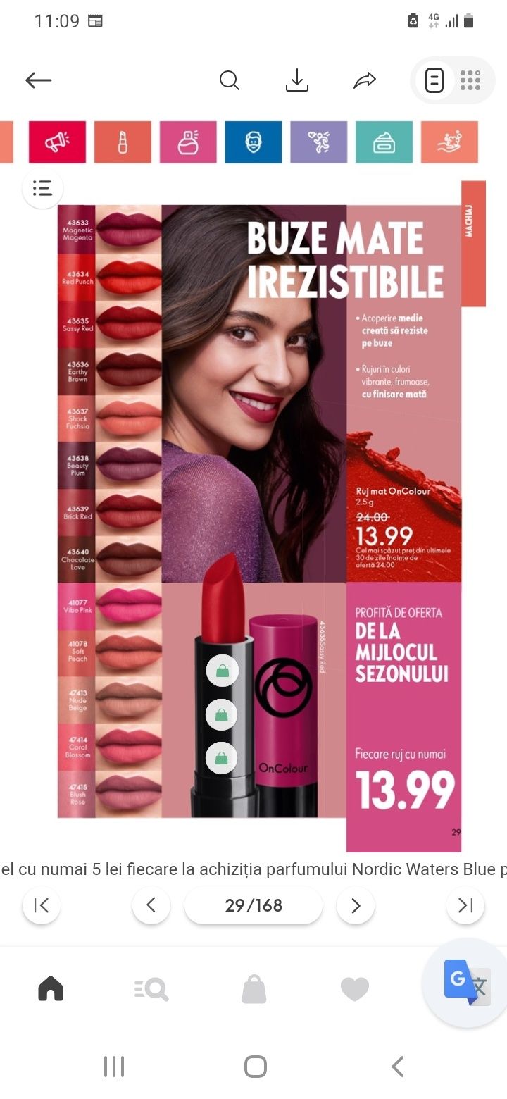 Ruj 10 nuanțe- mat și lichid - Oriflame