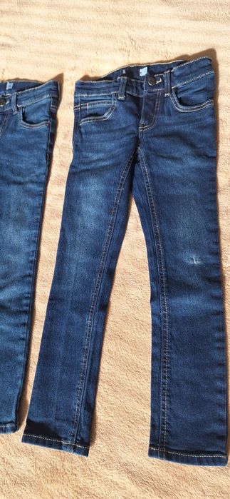 6-7г., 122см, детски дънки, тъмно сини, момиче, Name it