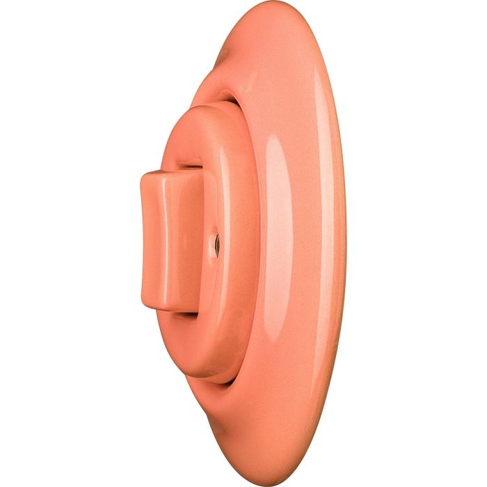 Intrerupator din portelan culoare roz somon