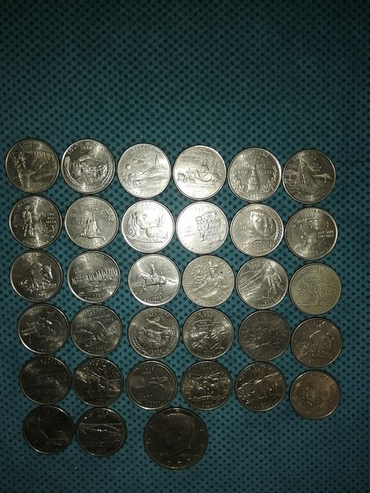 Юбилейные монеты USA, 25 центов.