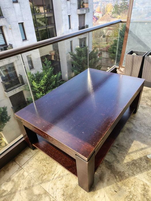 Masa cafea din lemn masiv stejar Mobexpert 120x75x45cm (LxlxH)