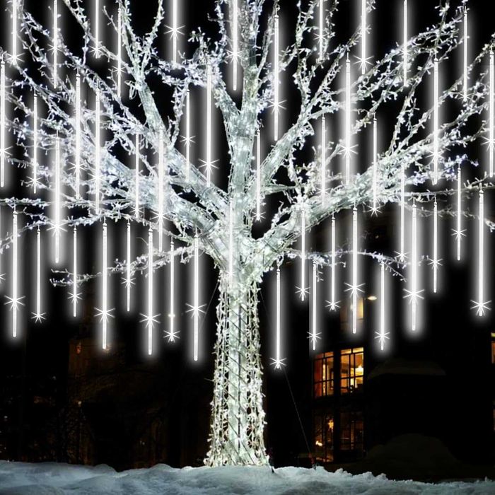 Коледни лампички  ледени висулки 3м х 40см с функция падаща комета