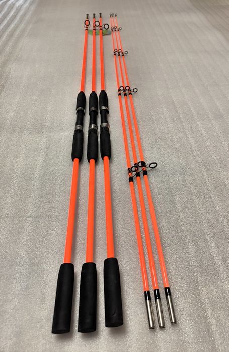 SET 3 Lansete FIBRA PLINA 3.0m WIND BLADE + 3 Mulinete FL EFB 6000