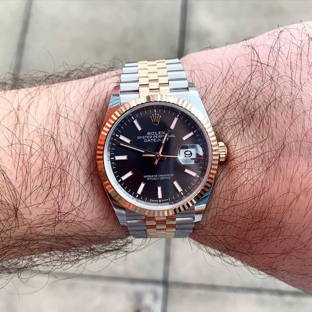 Rolex Datejust 41mm сребро-розово злато