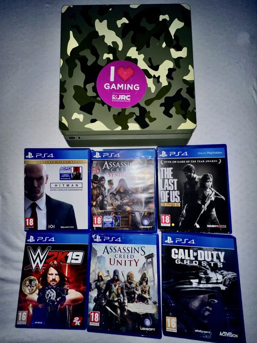 PS4 Slim (1T)+ controller original+6 jocuri,consola merge perfect