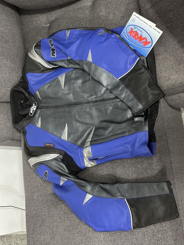 Geaca moto Noua , marca MQP, piele cu protectii