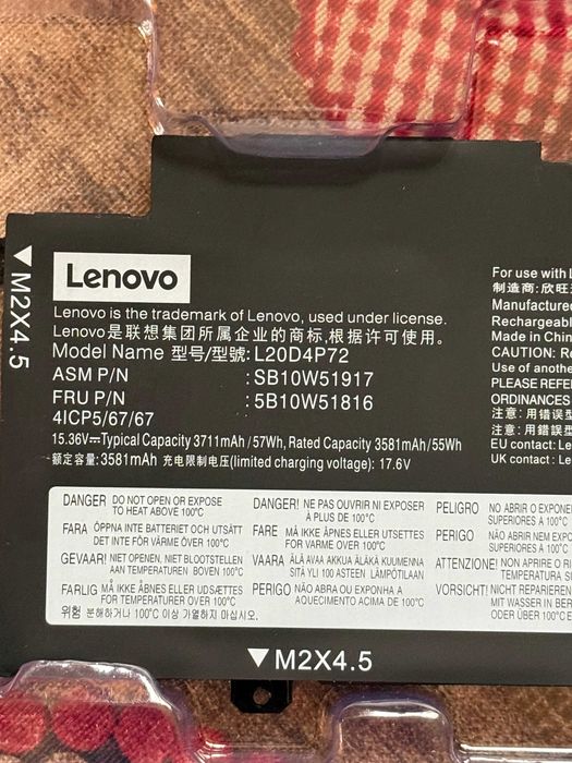 Нова оригинална батерия за Lenovo Thinkpad T14s Gen2