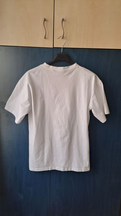 Tricou Palm Angels Los Angeles white sprayed yellow