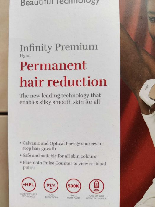Epilator IPL SILKN INFINITY PREMIUM SMOOTH, 500 000 impulsuri sigilat