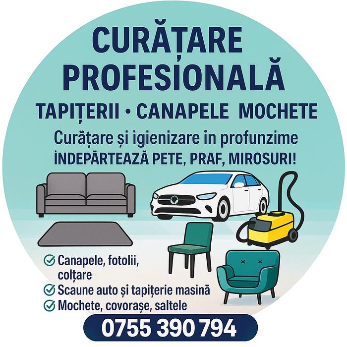 Curatare canapele/saltele/tapiterii,carpete