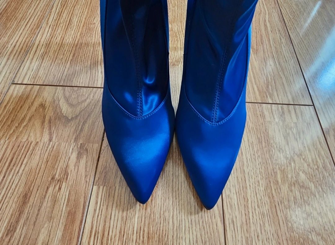 Botine din satin Zara 37