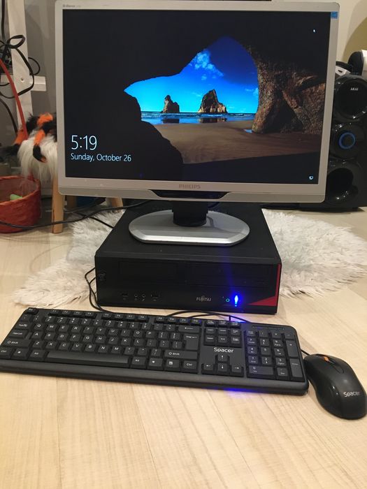 Sistem PC Desk imprimanta monitor tastatura calculator