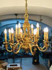 Spectaculos candelabru din bronz Dore cu 12 brate