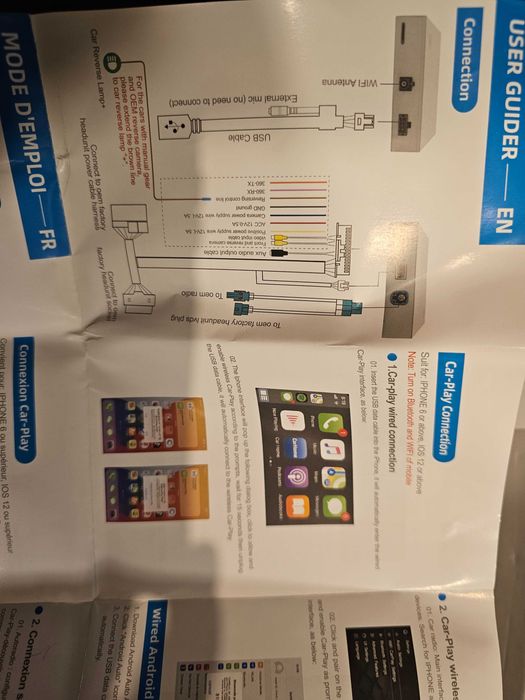 ISUDAR Adaptor wireless Carlinkit Apple Carplay Peugeot și Citroen