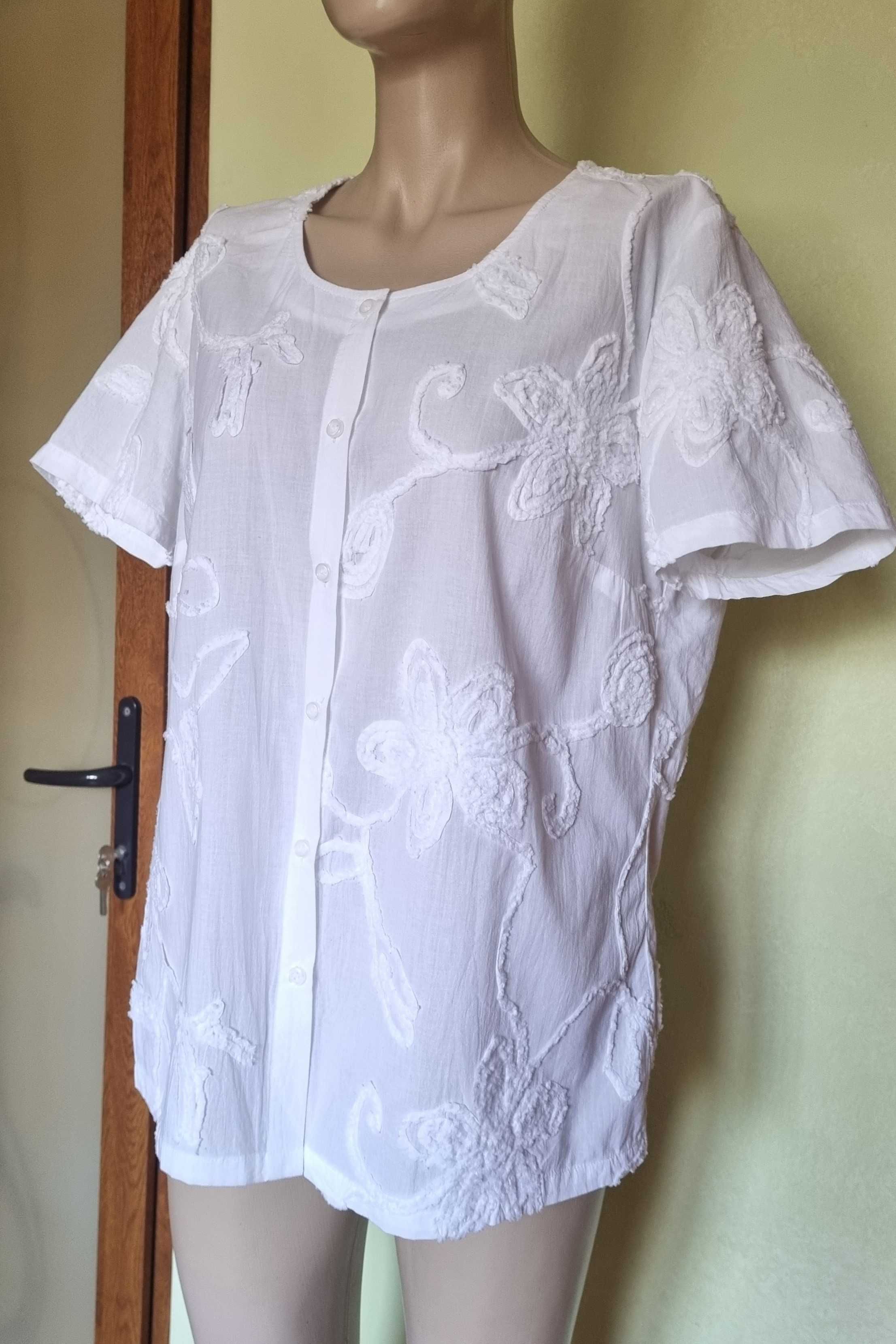 Bluza alba, bumbac %, marimea 44