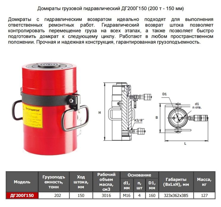 Домкрат гидравлический многотонный.Промышленный.Профессиональный 100т.