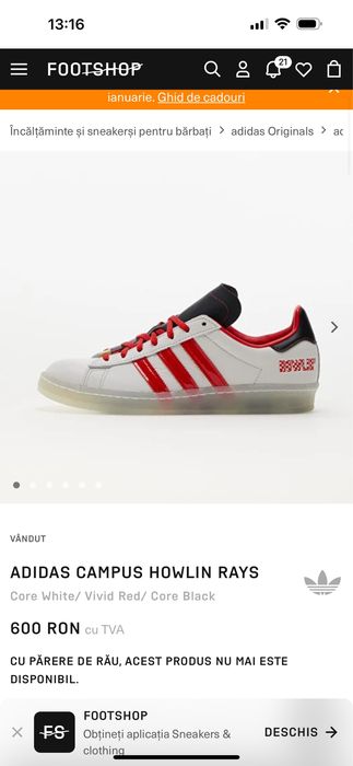 Adidas Campus Howlin Rays originali la cutie ( marime 42 )