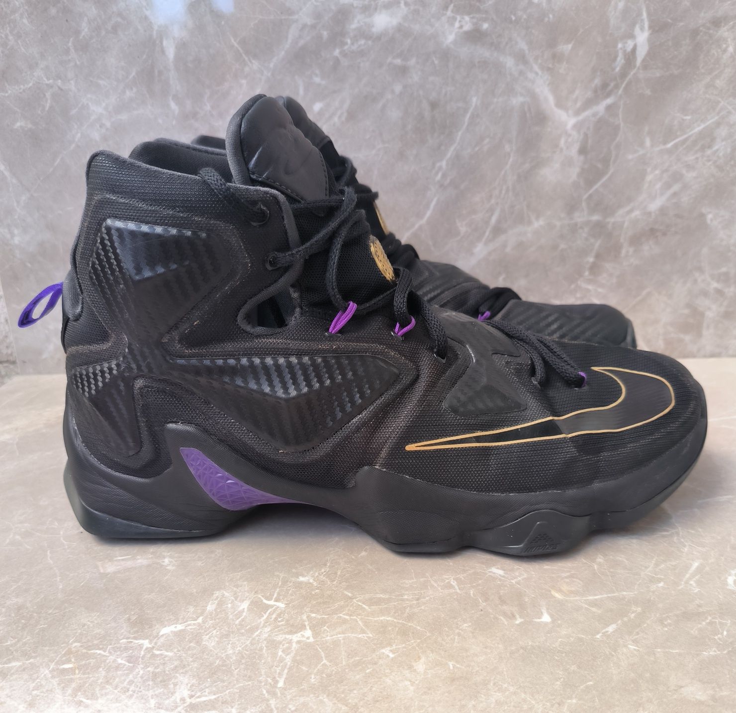 Nike LeBron XIII (13) Gold Purple Black номер 45