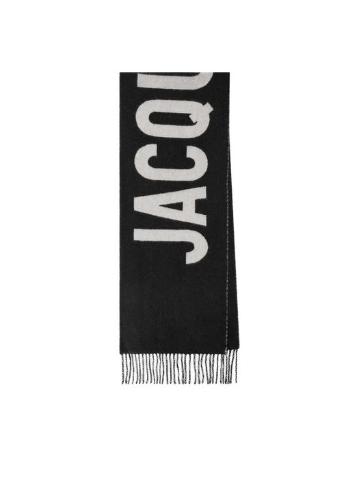 Черен вълнен шал jacquemus