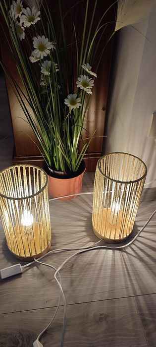 Set două lămpi decorative în stil boem/natural,eticheta, design modern