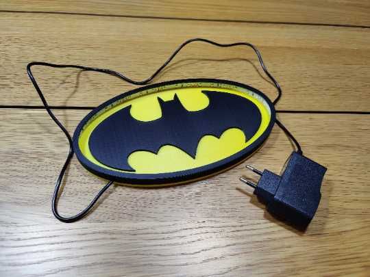 Batman - Sigla luminoasa LED - decoratiune camera copilului