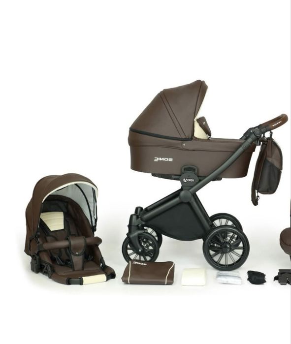 Коляска 2в1 Verdi Sonic Soft, коричневый