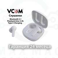 VCom безжични слушалки TWS Bluetooth 5.1 Earphones IM0339 White