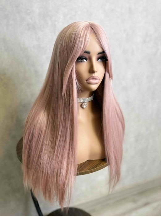 Парик розовый термоволокно