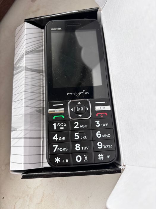 Telefon mobil Myria MY9094BK Seniori cu Butoane Mari Ecran Mare - Nou