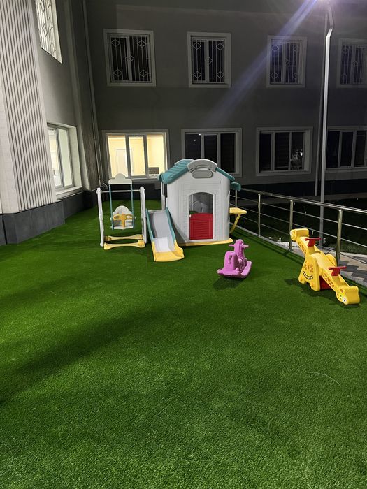 детский площадка, поля, ландшафт, стены,