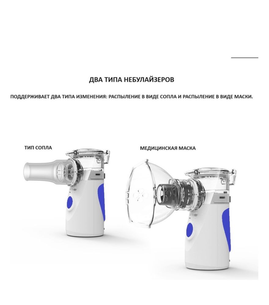 Ингалятор для детей и взрослых, нейбулайзер портативный