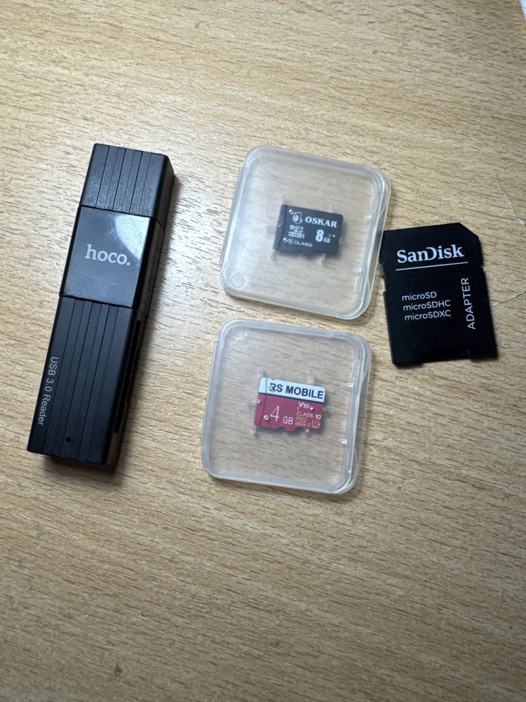 Card reader 3.0 hoco. + в подарок две микро сд карты и адаптер