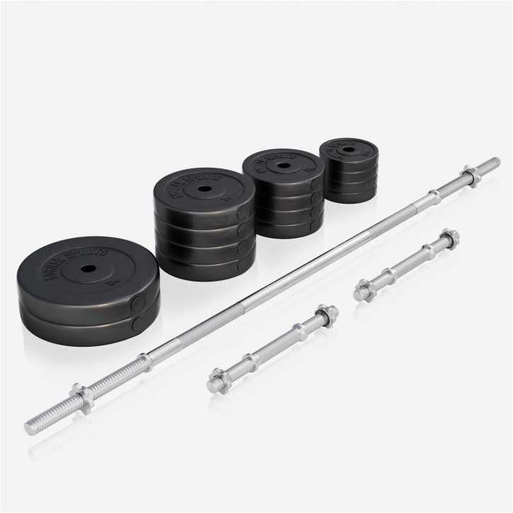 Set banca reglabila + greutati ciment 70kg